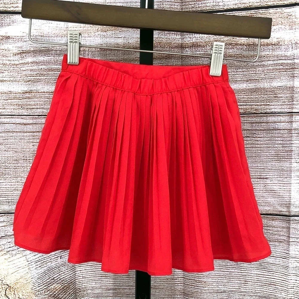 Janie & Jack Red Fan Pleated Skirt Size 3T